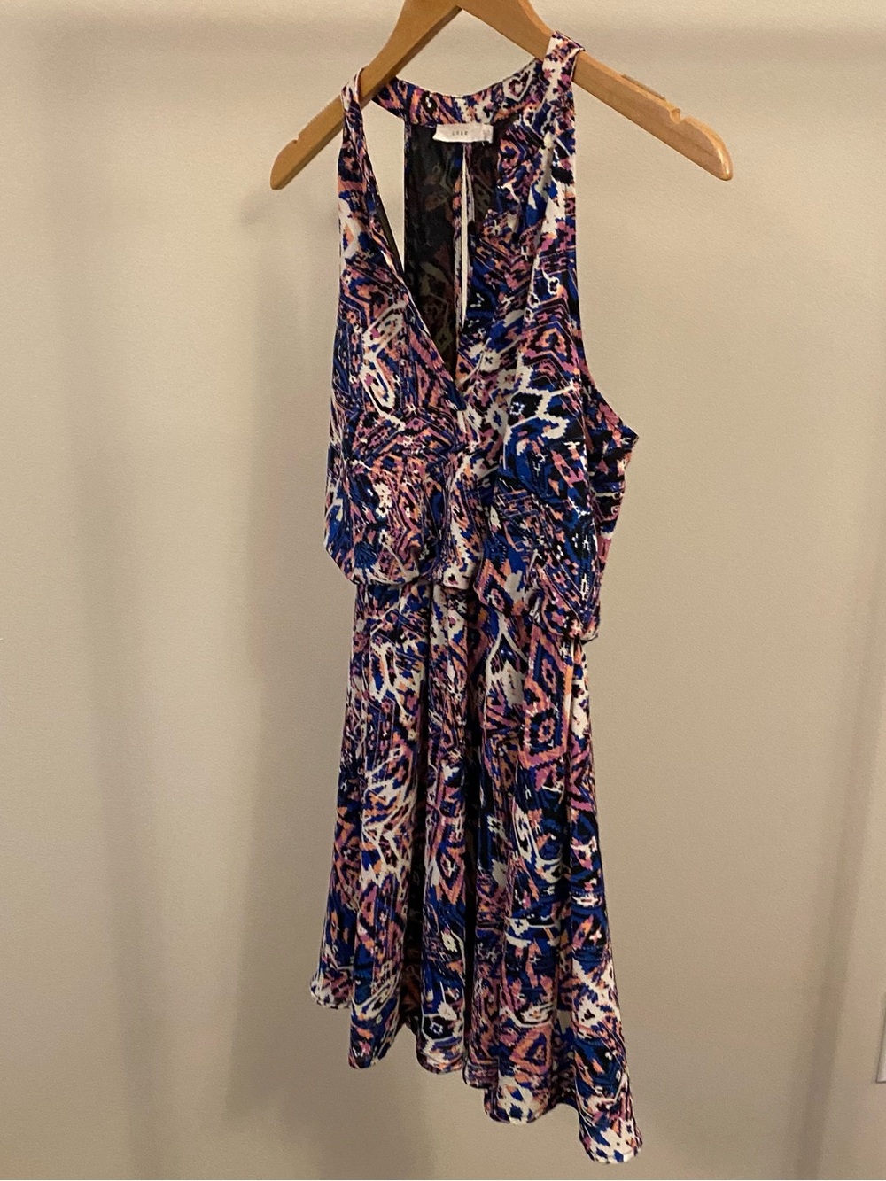 Sleeveless Patterned Mini Dress